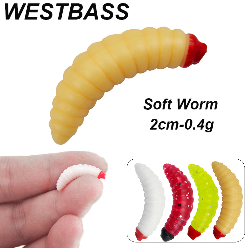 Fishing Lure Soft Plastic - Westbass 20/50 pçs larva macia swimbait