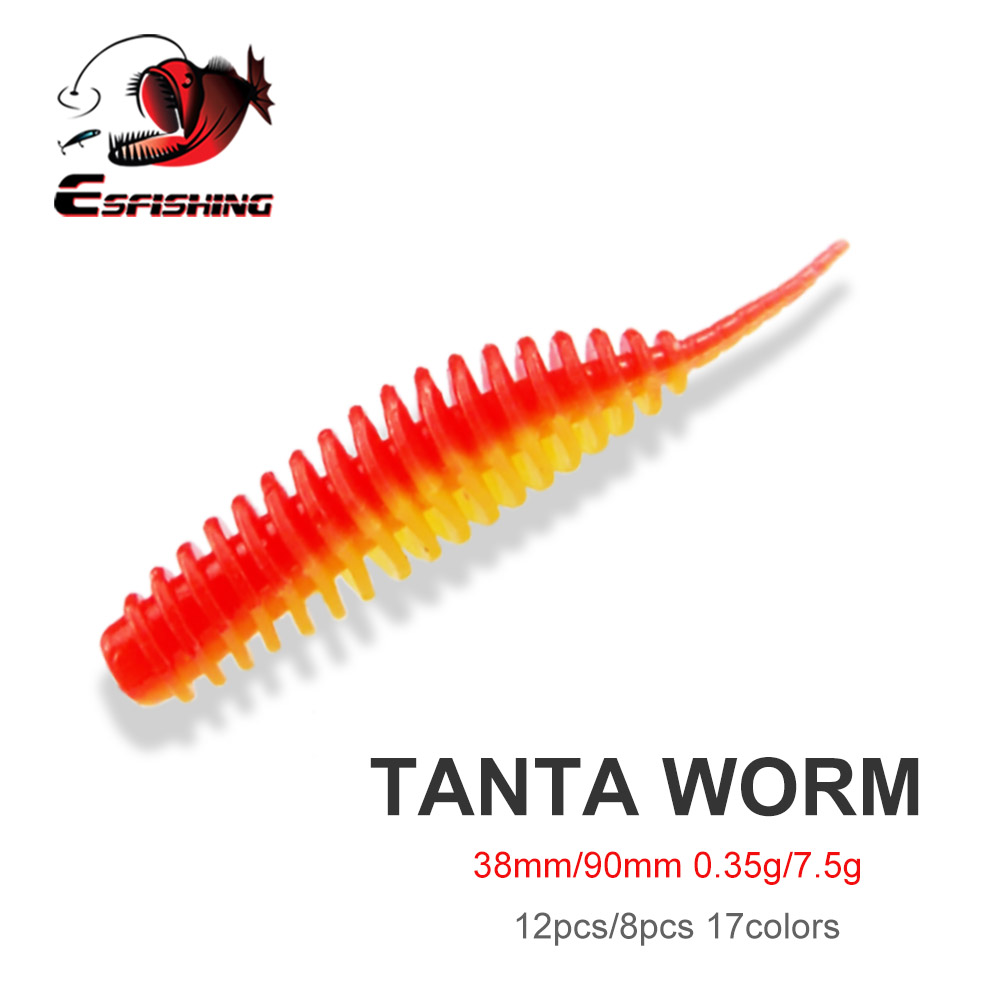 Fishing Lure Spinnerbait - ESFISHING Isca Artificial Minhoca Tanta 38mm