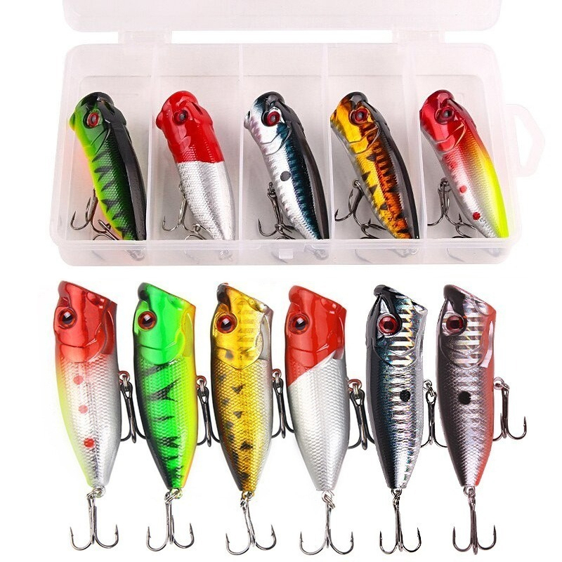 Fishing Lure Soft Plastic - 6 peças 6 cores (saco opp)/5