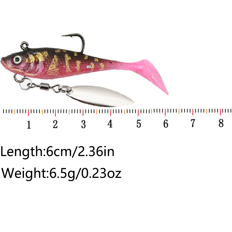 5 Iscas Artificiais Flexíveis  - Fishing Lure Blade Bait avaliação e preço
