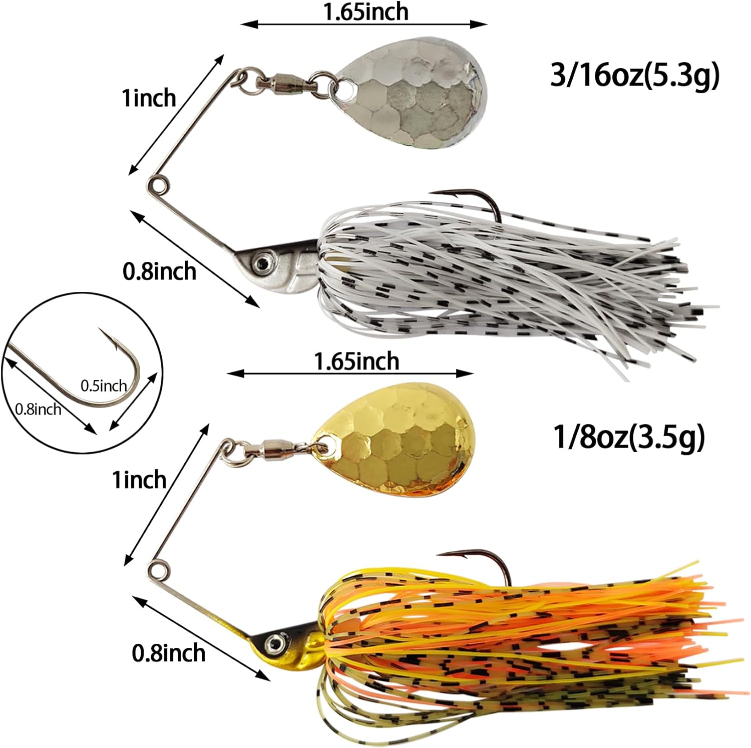 Eupheng spinner isca colher fi - Fishing Lure Spinnerbait avaliação e preço