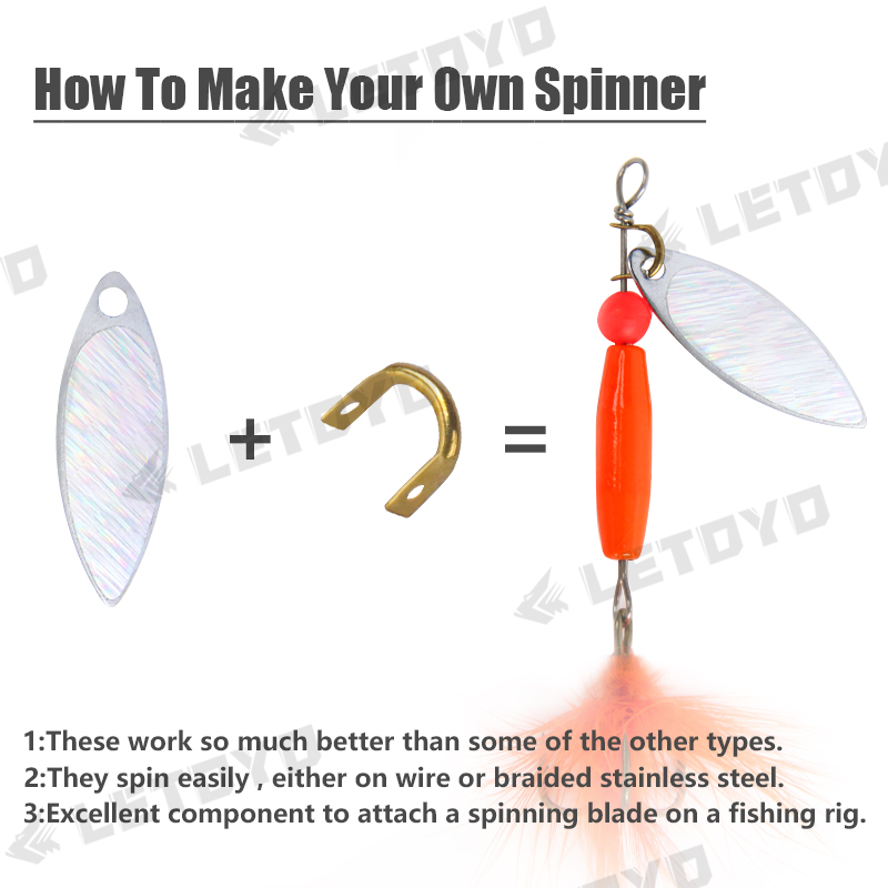 Letoyo 100 peças de presilhas  - Fishing Lure Spinnerbait avaliação e preço