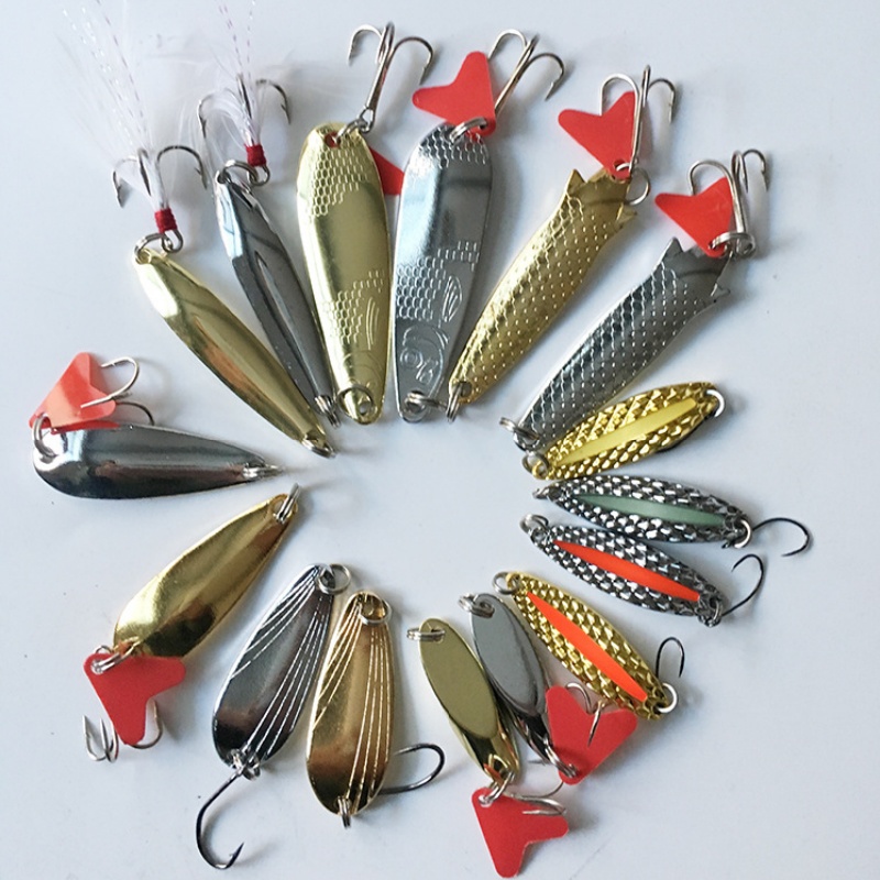 Kit de Iscas de Pesca com 16 P - Fishing Lure Spoon avaliação e preço