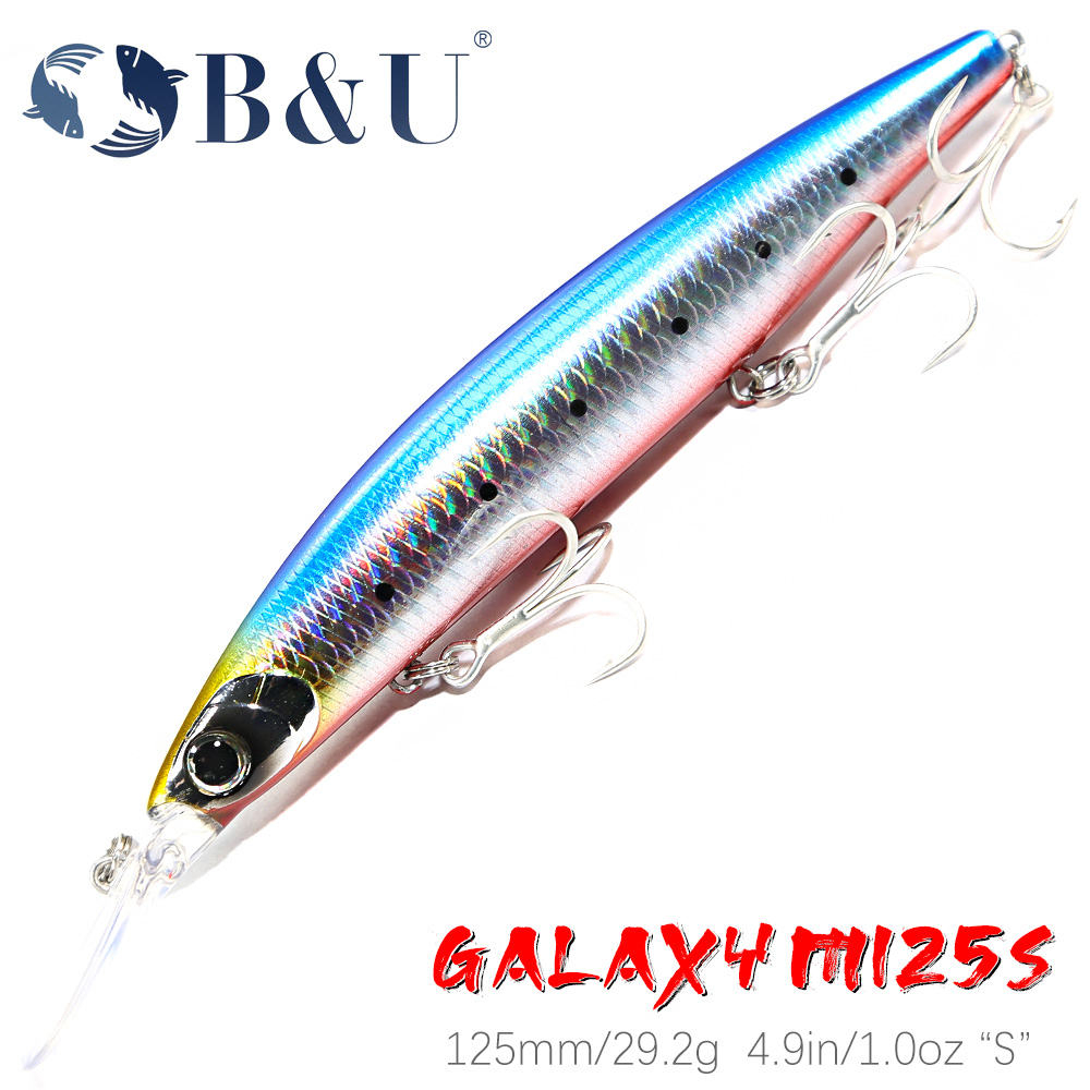 B & u 125mm afundando minnow m - Fishing Lure Jerkbait avaliação e preço