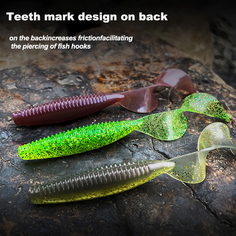 GUIA POST-Soft-tailed Worm Lur - Fishing Lure Soft Plastic avaliação e preço