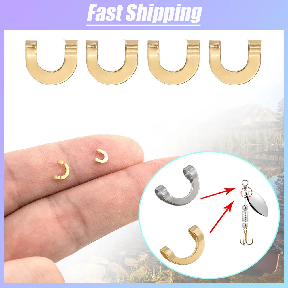 100 pçs pesca em forma de u cl - Fishing Lure Spinnerbait avaliação e preço
